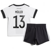 Saksa Thomas Muller #13 Koti Peliasu Lasten MM-kisat 2022 Lyhythihainen (+ Lyhyet housut)